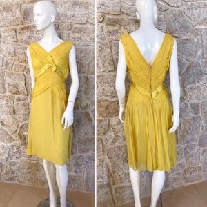 Incredibly Beautiful Vintage 1950s 1960s Robert Morton Ruched Cocktail Dress